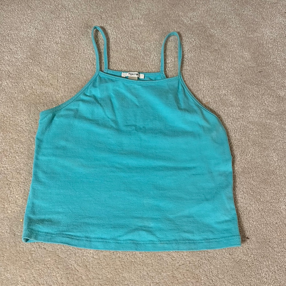 Green/Blue Halter Tank Top